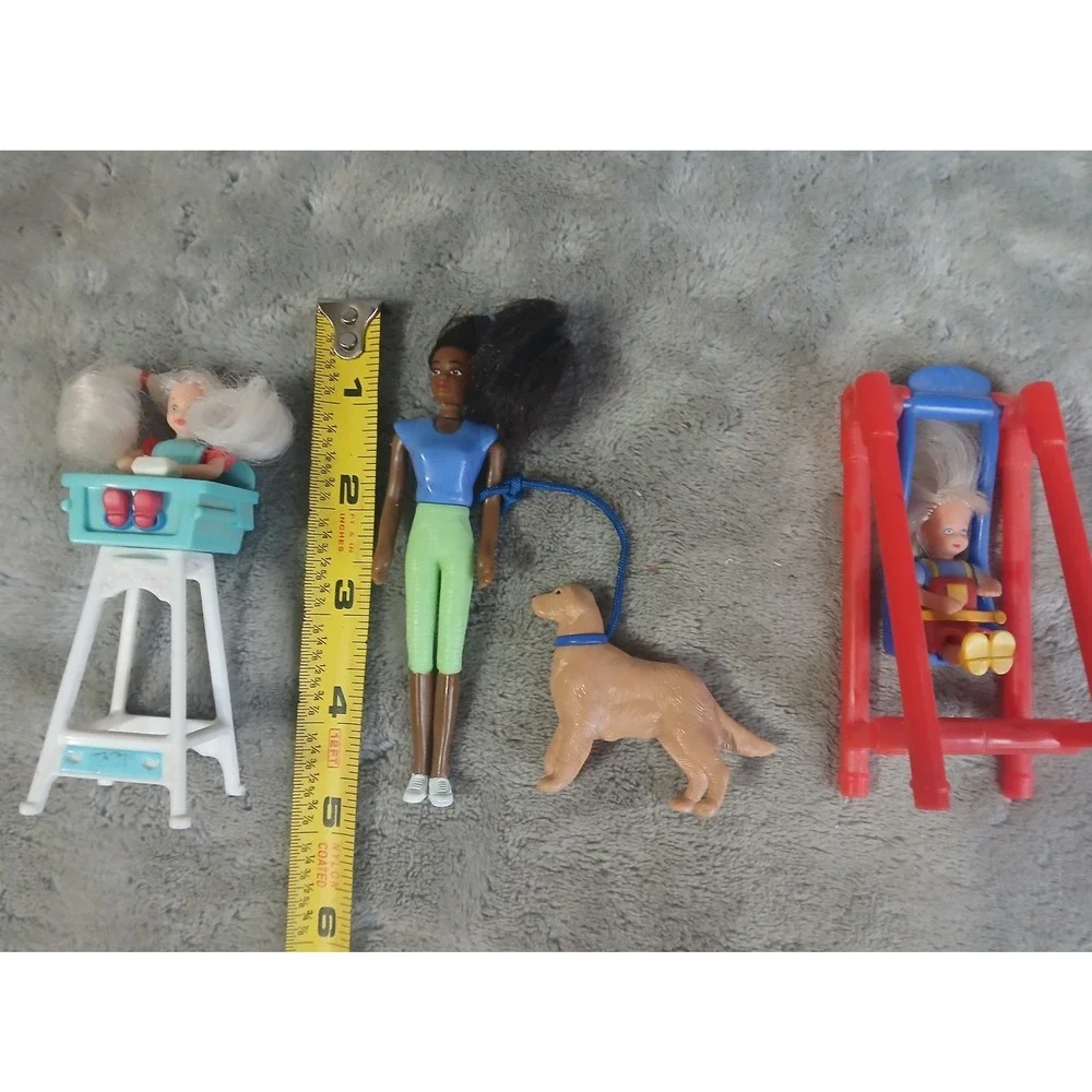 Vtg 1998 1999 Barbie McDonalds Happy Meal Toy Lot Kelly Christie Dog Swing Chair